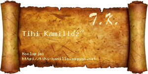 Tihi Kamilló névjegykártya